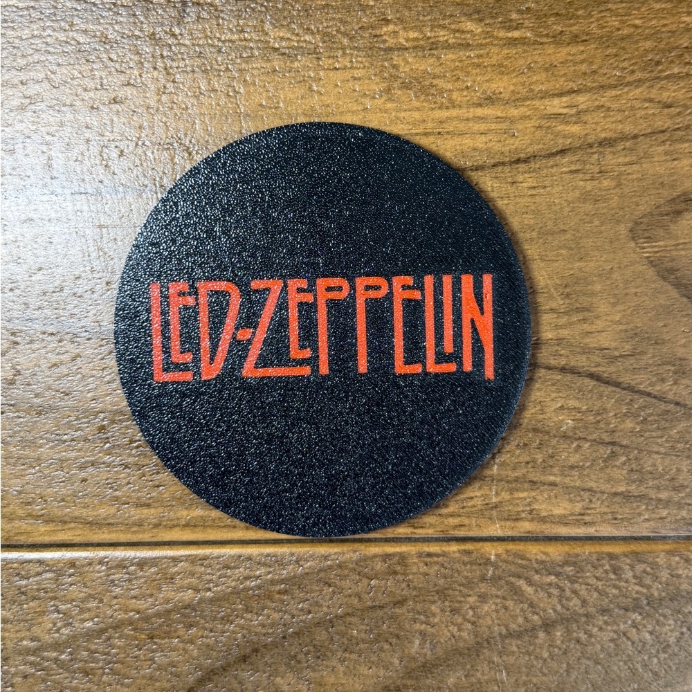 Led Zeppelin Coaster Set with Holder | 3D Printed with Cork Backing